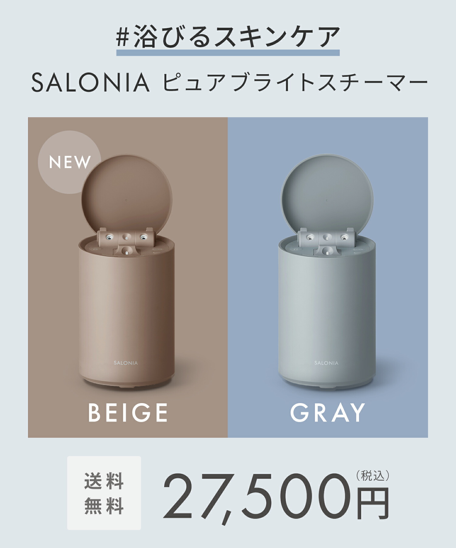楽天市場】▽ スチーマー 【SALONIA ピュアブライトスチーマー