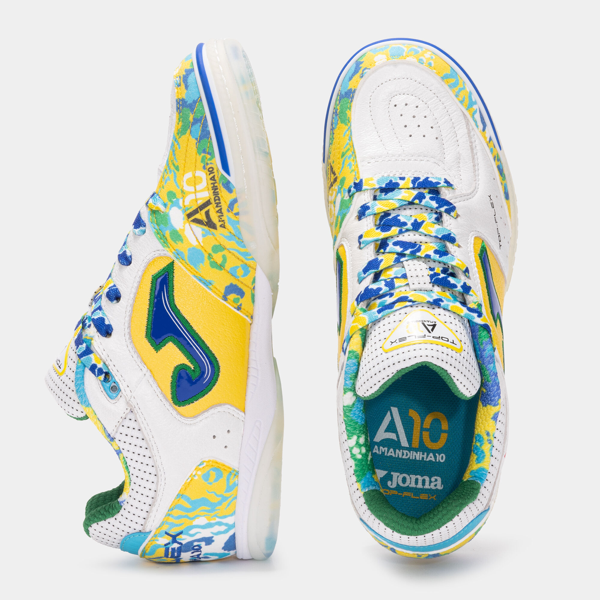 Futsal shoes Top Flex 24 Amandinha indoor white yellow | JOMA®