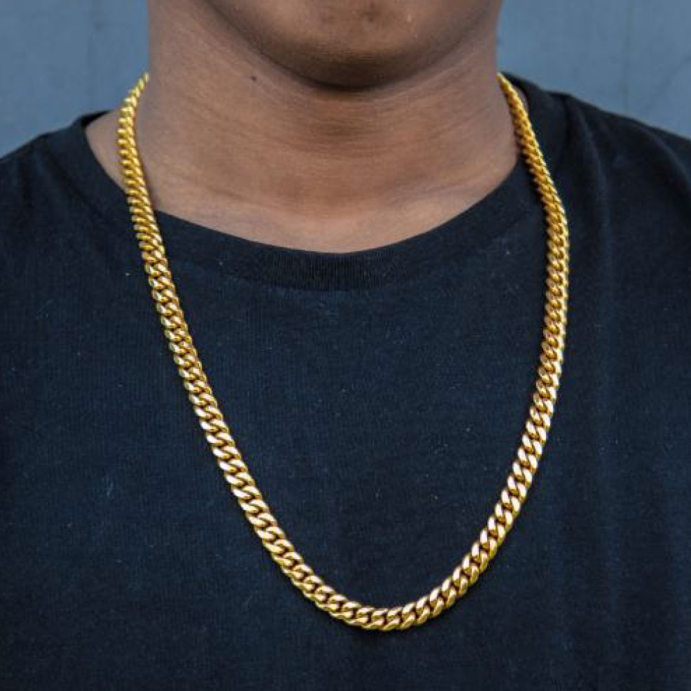 正規取扱店】Golden Gilt(ゴールデン・ギルト)8mm Miami Cuban Link