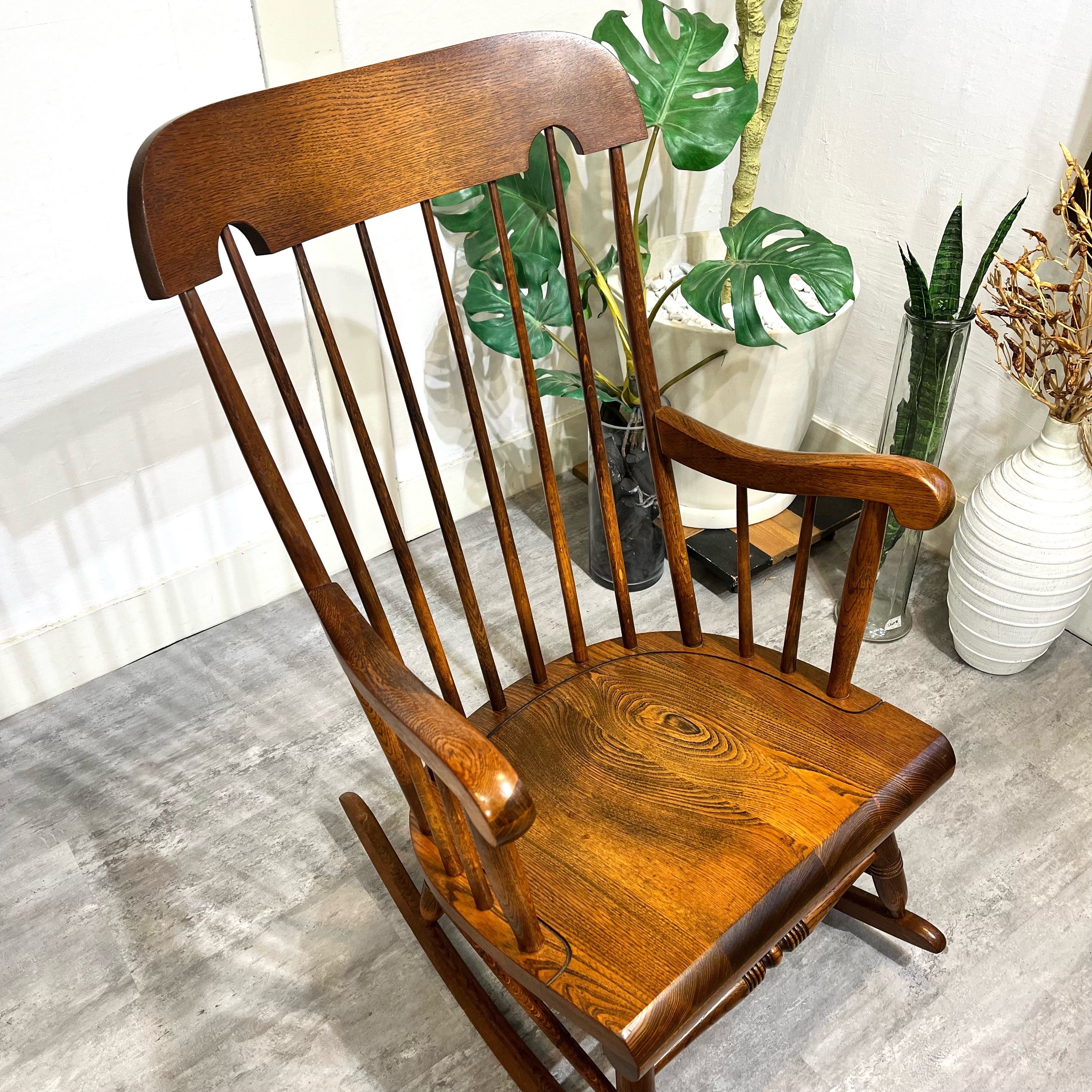 飛騨産業 / HIDA 穂高 ロッキングチェア キツツキマーク 中古 揺れ椅子