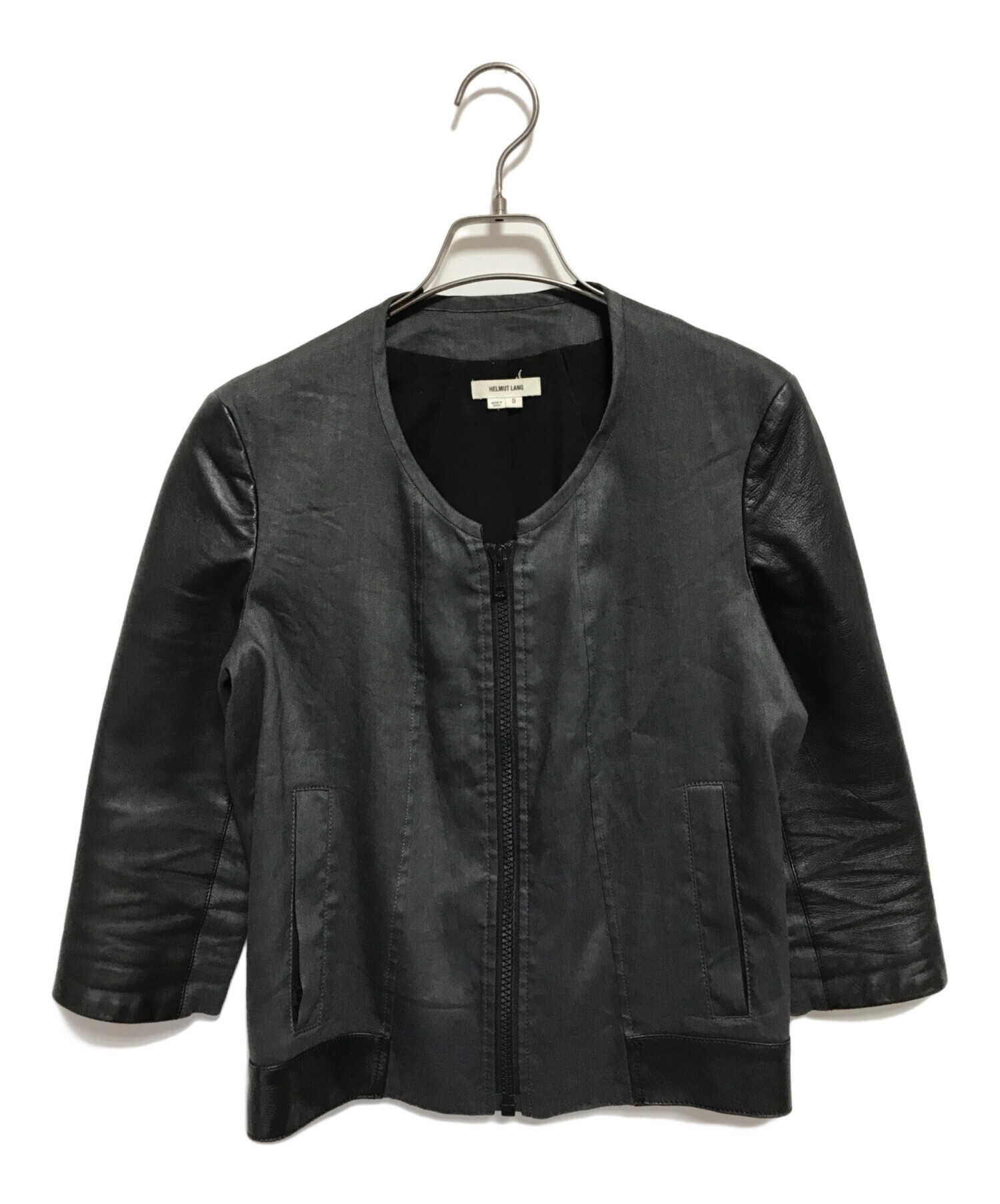 中古・古着通販】HELMUT LANG (ヘルムートラング) ラムレザー切替
