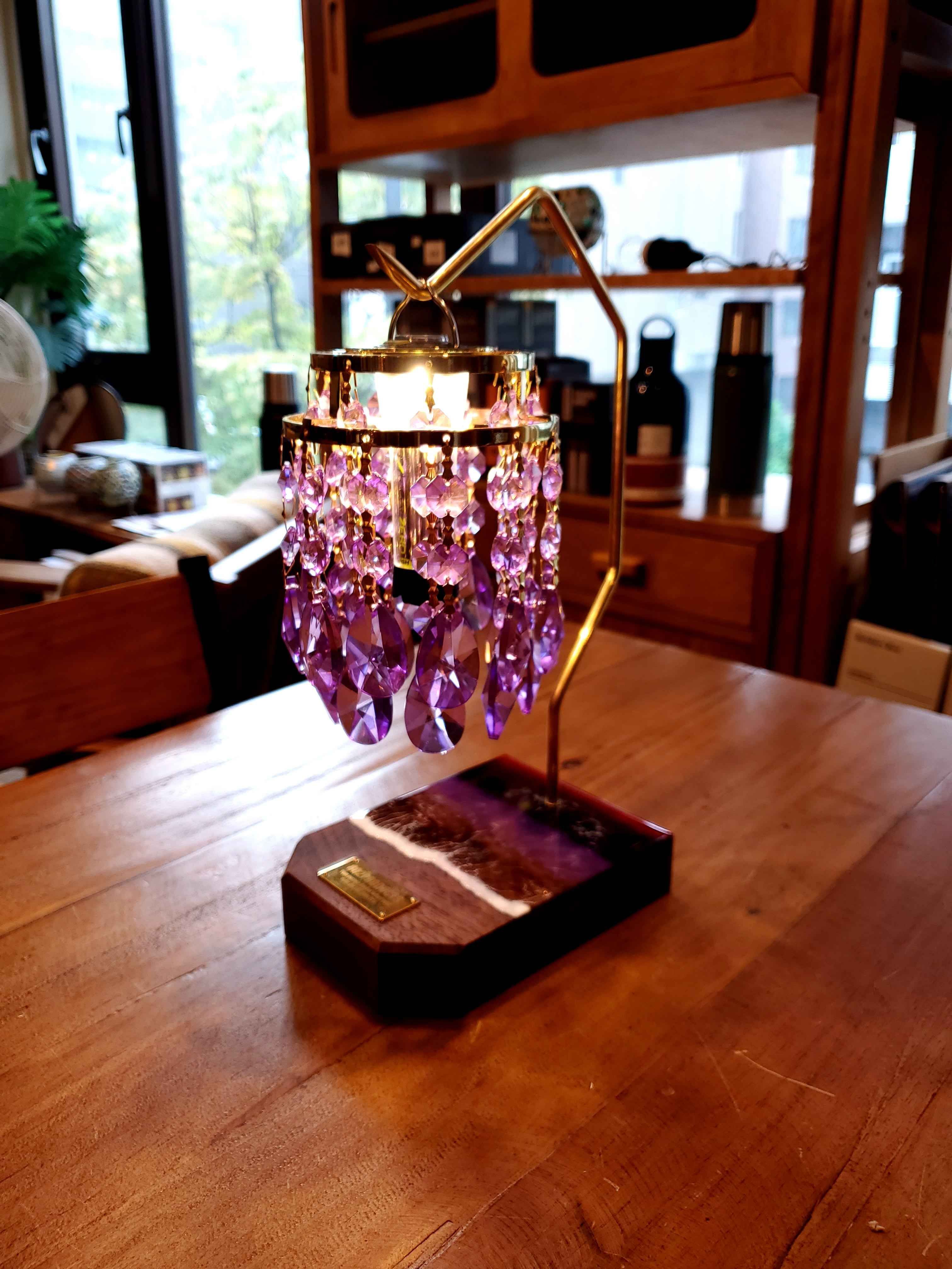 夜明けレジンランタンスタンド ウォールナット 802PRODUCTS ランタン