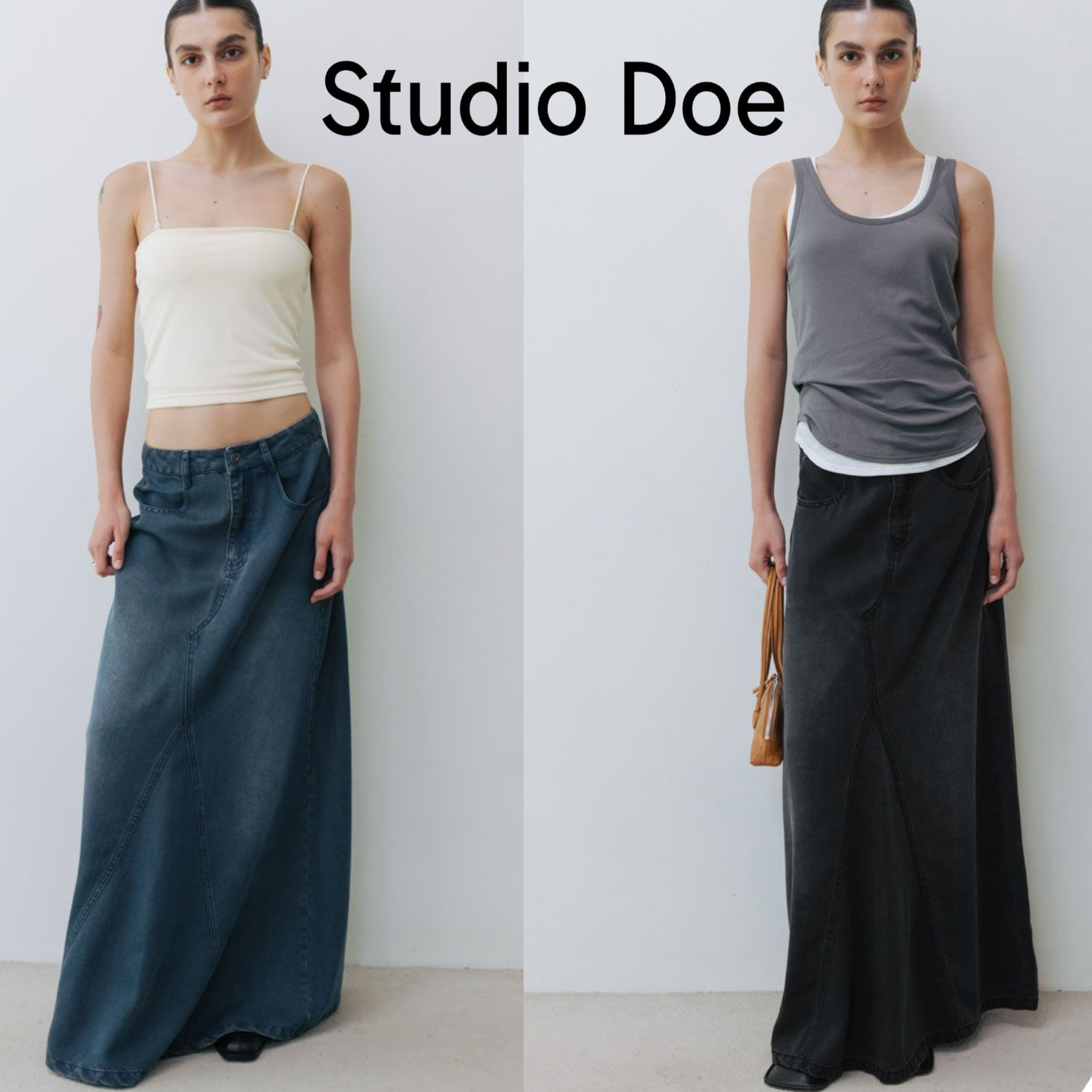 ☆Studio Doe A-line Denim Skirt デニムスカート/送料込 (STUDIO DOE