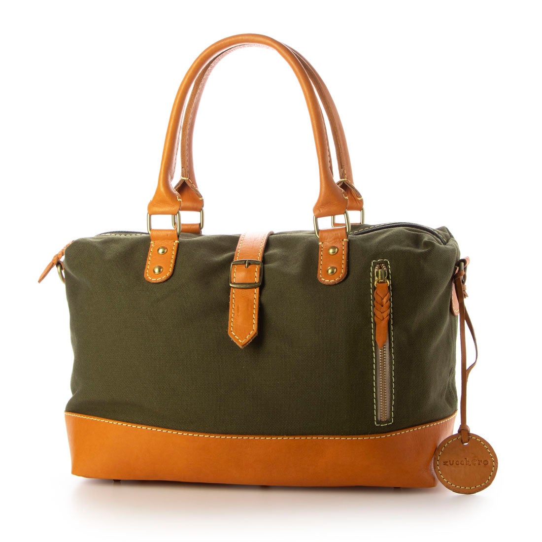 ズッケロ zucchero キャンバス×カウレザー 3wayバッグ ボストンバッグ