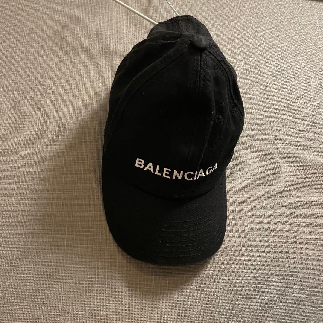 BALENCIAGA 帽子 BALENCIAGA(バレンシアガ) ロゴキャップ ブラック サイズ L｜【公式