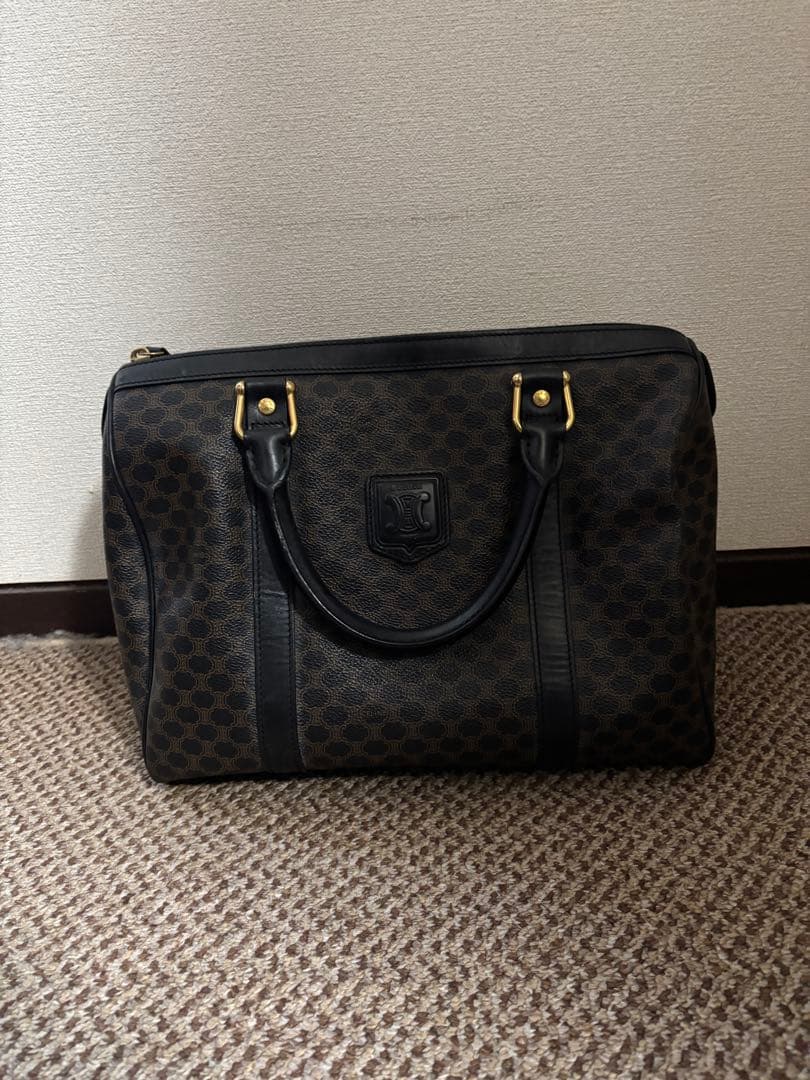 OLD CELINE ボストンバッグ CELINE Leather Two-way Boston bag Shoulder bag Brown Vintage Old