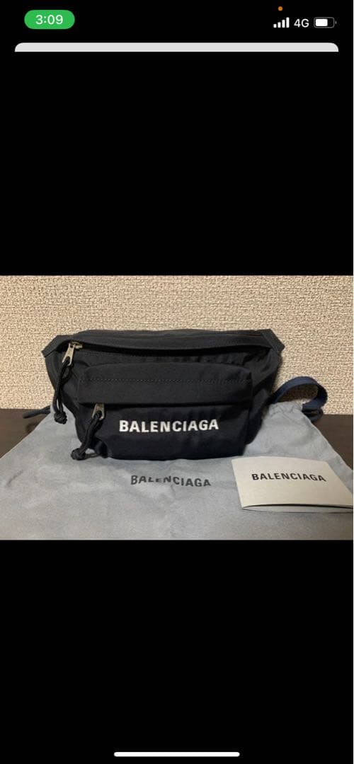 【美品】 BALENCIAGA バレンシアガ ウィールS ボディバッグ 黒 BALENCIAGA（バレンシアガ） バッグ ボディバッグ ウィール ベルト