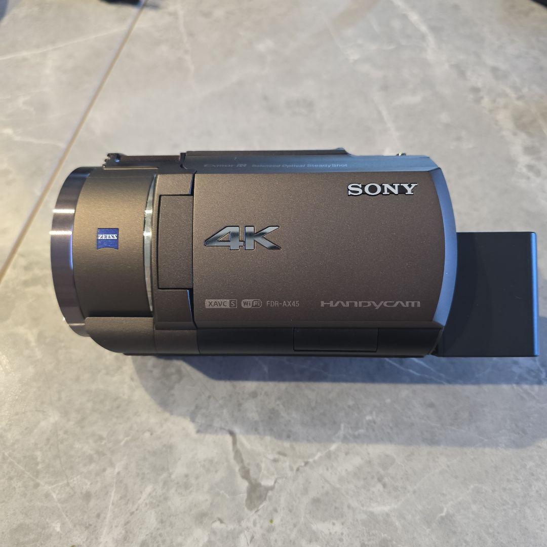 SONY(ソニー) 4K ビデオカメラ FDR-AX45 メモリー64GB メモリースティック/SD対応 64GBメモリー内蔵 4Kビデオカメラ ブラック